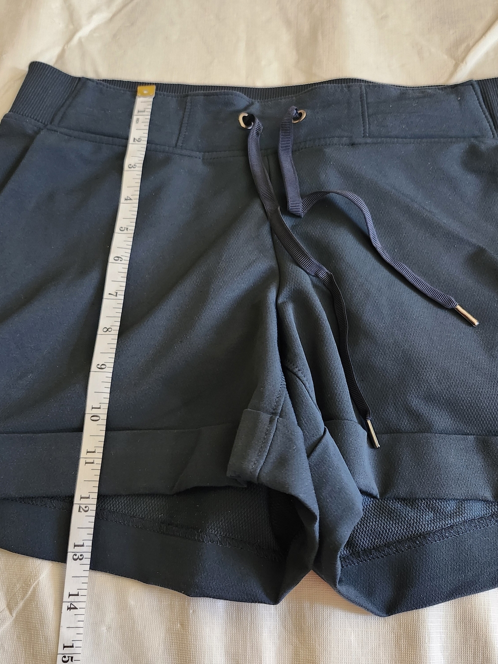 Athleta Navy Drawstring Athletic Shorts - Picture 6 of 10